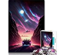 Puzzle per adolescenti puzzle con incontri con gli UFO giocattoli per l'intrattenimento in famiglia con poster abbinato e foglio di quiz 38x26cm