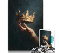 Puzzle per adolescenti puzzle con pittura a olio a forma di corona gioco stimolante ideale come regalo per tutta la famiglia 26x38cm