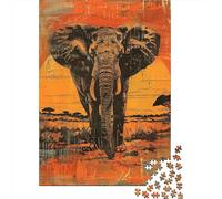Puzzle Per Adolescenti Puzzle Da 1000 Pezzi African Elephant Art Print-4 Puzzle Per Adulti Giocattoli Antistress Migliora La Memoria Regali Per La Riduzione Dello Stress 52x38cm/1000pcs