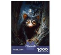 Puzzle Per Adolescenti Puzzle Da 1000 Pezzi Aye-aye Lemur in The Night Forest Puzzle Per Adulti Giocattoli Antistress Regalo Di Compleanno Aiuta L'esercizio Del Cervello 38x26cm/1000pcs
