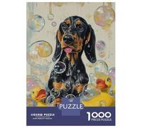 Puzzle Per Adolescenti Puzzle Da 1000 Pezzi Black And Tan Coonhound Do Per Adulti Gioco Rompicapo Analisi E Logica Gioco Stimolante Regali 52x38cm/1000pcs