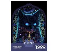 Puzzle Per Adolescenti Puzzle Da 1000 Pezzi Black Light Cat 23 Per Adulti Giocattoli Antistress Regali Per Donne Regali Unici Per Compleanno E Natale 52x38cm/1000pcs