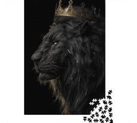 Puzzle Per Adolescenti Puzzle Da 1000 Pezzi Black Lion King Poster Per Adulti Gioco Rompicapo Analisi E Logica Gioco Stimolante Regali 38x26cm/1000pcs