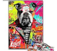 Puzzle per adolescenti Puzzle da 1000 pezzi Bulldog Doodle, aiuta il cervello a esercitare Giocattoli avvincenti per coltivare la pazienza e migliorare la memoria (dimensioni 50x75cm)