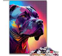 Puzzle per adolescenti Puzzle da 1000 pezzi Cane Corso, gioco per famiglie, antistress, sfida difficile, rafforza l'amore tra coppie (dimensioni 26x38cm)
