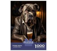 Puzzle Per Adolescenti Puzzle Da 1000 Pezzi Cane Corso in The Pub Puzzle Per Adulti Giochi Rilassanti Corsa Di Velocità Manuale Offerta Come Regalo Per Tutta La Famiglia 38x26cm/1000pcs