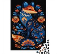 Puzzle Per Adolescenti Puzzle Da 1000 Pezzi Colorful Fox Embroidery Pattern Puzzle Per Adulti Giocattoli Antistress Migliora La Memoria Regali Per La Riduzione Dello Stress 52x38cm/1000pcs