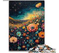 Puzzle per adolescenti Puzzle da 1000 pezzi con fiori psichedelici dipinti a olio, attività per famiglie, decorazioni per la casa uniche e regali per bambini dai 14 anni in su dimensioni 50x75cm