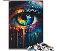 Puzzle per adolescenti, puzzle da 1000 pezzi con occhi colorati, educativo e didattico, ideale come regalo per tutta la famiglia (dimensioni 50x75cm)