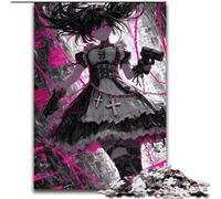 Puzzle per adolescenti, puzzle da 1000 pezzi con ragazza anime gotica, attività per famiglie, decorazioni per la casa uniche e regali per bambini dai 14 anni in su dimensioni 50x75cm
