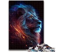 Puzzle per adolescenti Puzzle da 1000 pezzi con volto di leone, aiuta il cervello a esercitare i giocattoli avvincenti per coltivare la pazienza, adatto alle coppie, 50x75cm