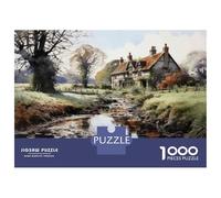 Puzzle Per Adolescenti Puzzle Da 1000 Pezzi Cottage by The Stream-1 Puzzle Per Adulti Giochi Rilassanti Corsa Di Velocità Manuale Offerta Come Regalo Per Tutta La Famiglia 70x50cm/1000pcs