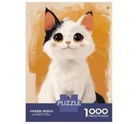 Puzzle Per Adolescenti Puzzle Da 1000 Pezzi Cute White And Black Cat Per Adulti Gioco Rompicapo Analisi E Logica Gioco Stimolante Regali 70x50cm/1000pcs