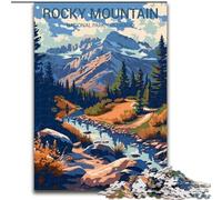 Puzzle per adolescenti Puzzle da 1000 pezzi del Parco nazionale delle Montagne Rocciose, analisi e logica con pezzi completamente interconnessi di forma casuale per ragazzi dai 14 anni in su 50x75cm