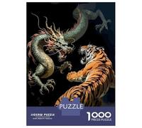 Puzzle Per Adolescenti Puzzle Da 1000 Pezzi Dragon And Tiger Confrontation Puzzle Per Adulti Gioco Pratico Un'opera D'arte Regali Unici Per Compleanni E Occasioni Speciali 38x26cm/1000pcs