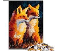 Puzzle per adolescenti Puzzle da 1000 pezzi Due volpi, gioco stimolante, giocattoli ideali come regalo per tutta la famiglia 50x75cm