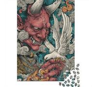 Puzzle Per Adolescenti Puzzle Da 1000 Pezzi Eagle Vs Demon Art Print Puzzle Per Adulti Giochi Per Famiglie Un'opera D'arte Regali Di Natale E Compleanno 52x38cm/1000pcs