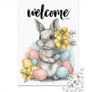 Puzzle Per Adolescenti Puzzle Da 1000 Pezzi Easter Bunny Decorations Puzzle Per Adulti Giocattoli Antistress Migliora La Memoria Regali Per La Riduzione Dello Stress 70x50cm/1000pcs