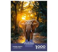 Puzzle Per Adolescenti Puzzle Da 1000 Pezzi Elephant Walking through Forest at Sunset Puzzle Per Adulti Giocattoli Antistress Decorazione Per La Casa Regali Per La Riduzione Dello Stress 38x26cm/1000p