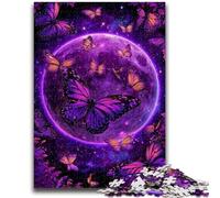 Puzzle per adolescenti Puzzle da 1000 pezzi Farfalla viola Pianeta Aiuta il cervello a esercitare Giocattoli avvincenti per coltivare la pazienza Adatto alle coppie 26x38cm