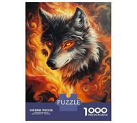 Puzzle Per Adolescenti Puzzle Da 1000 Pezzi Flaming Wolf Spirit -1 Puzzle Per Adulti Giochi Rilassanti Corsa Di Velocità Manuale Offerta Come Regalo Per Tutta La Famiglia 70x50cm/1000pcs