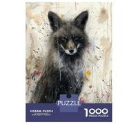 Puzzle Per Adolescenti Puzzle Da 1000 Pezzi Foxs Stare Puzzle Per Adulti Gioco Pratico Un'opera D'arte Regali Unici Per Compleanni E Occasioni Speciali 70x50cm/1000pcs