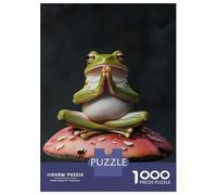 Puzzle Per Adolescenti Puzzle Da 1000 Pezzi Frog in Meditation Puzzle Per Adulti Gioco Rompicapo Un'opera D'arte Aiuta L'esercizio Del Cervello 38x26cm/1000pcs
