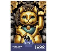 Puzzle Per Adolescenti Puzzle Da 1000 Pezzi Gold X Fortune Cat Puzzle Per Adulti Gioco Rompicapo Un'opera D'arte Aiuta L'esercizio Del Cervello 38x26cm/1000pcs