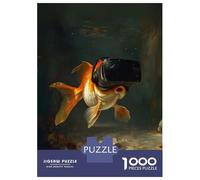 Puzzle Per Adolescenti Puzzle Da 1000 Pezzi Goldfish in VR Per Adulti Gioco Rompicapo Analisi E Logica Gioco Stimolante Regali 52x38cm/1000pcs