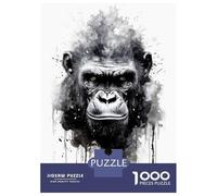 Puzzle Per Adolescenti Puzzle Da 1000 Pezzi Gorilla Beauty Watercolor Per Adulti Giocattoli Antistress Regali Per Donne Regali Unici Per Compleanno E Natale 70x50cm/1000pcs
