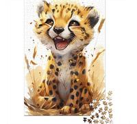 Puzzle Per Adolescenti Puzzle Da 1000 Pezzi Happy Cheetah Cub Puzzle Per Adulti Giochi Rilassanti Corsa Di Velocità Manuale Offerta Come Regalo Per Tutta La Famiglia 70x50cm/1000pcs