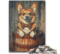 Puzzle per adolescenti Puzzle da 1000 pezzi Happy Corgi Design vivace e unico Esperienza di puzzle rilassante e stimolante 26x38cm