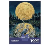 Puzzle Per Adolescenti Puzzle Da 1000 Pezzi Herons And Crystals Under The Full Moon Puzzle Per Adulti Giocattoli Antistress Decorazione Per La Casa Regali Per La Riduzione Dello Stress 52x38cm/1000pcs