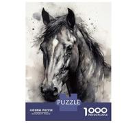 Puzzle Per Adolescenti Puzzle Da 1000 Pezzi Horse Beauty Black Ink Per Adulti Gioco Rompicapo Analisi E Logica Gioco Stimolante Regali 38x26cm/1000pcs