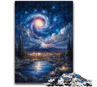 Puzzle per adolescenti Puzzle da 1000 pezzi Il misterioso Monte Fuji, antistress, sfida difficile, regali di Babbo Natale segreto per ragazzi dai 14 anni in su, 26X38CM