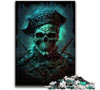 Puzzle per adolescenti Puzzle da 1000 pezzi Il teschio del pirata Aiuta il cervello a esercitare Giocattoli avvincenti per coltivare la pazienza Adatto alle coppie 50x75cm