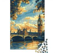 Puzzle Per Adolescenti Puzzle Da 1000 Pezzi London Skyline with Big Ben Puzzle Per Adulti Giochi Rilassanti Ma Divertenti E Umoristici Regali Unici Per Compleanni 70x50cm/1000pcs
