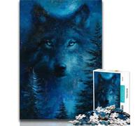 Puzzle per adolescenti Puzzle da 1000 pezzi Lupo nella foresta, antistress per trascorrere il tempo libero a casa Interazione genitore-figlio 38x26cm