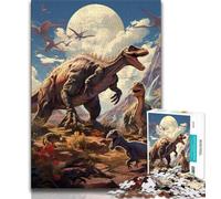 Puzzle per adolescenti, puzzle da 1000 pezzi, mondo dei dinosauri, giocattoli educativi per l'apprendimento, giochi per famiglie, regali di compleanno unici, 38x26cm