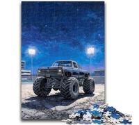 Puzzle per adolescenti Puzzle da 1000 pezzi Monster Truck psichedelico Giocattolo educativo antistress Interazione genitore-figlio per ragazzi dai 14 anni in su 50x75cm