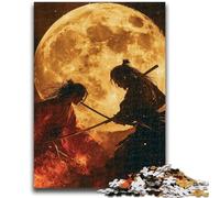 Puzzle per adolescenti Puzzle da 1000 pezzi Ninja sotto la luna di sangue Gioco impegnativo e gioco per famiglie Decorazione da parete Regali unici per compleanno e Natale 38x26cm