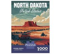 Puzzle Per Adolescenti Puzzle Da 1000 Pezzi North Dakota Road Trip Per Adulti Gioco Rompicapo Analisi E Logica Gioco Stimolante Regali 70x50cm/1000pcs