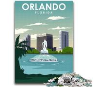 Puzzle per adolescenti Puzzle da 1000 pezzi Orlando Florida Travel Art Design vibrante e unico Esperienza di puzzle rilassante e stimolante (dimensioni 38x52cm)