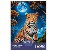 Puzzle Per Adolescenti Puzzle Da 1000 Pezzi Panther Moon Night Puzzle Per Adulti Gioco Rompicapo Un'opera D'arte Aiuta L'esercizio Del Cervello 70x50cm/1000pcs