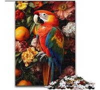 Puzzle per adolescenti, puzzle da 1000 pezzi, pappagallo, fiori, giocattoli educativi per l'apprendimento, giochi per famiglie, regali unici per compleanni e anniversari, 50x75cm