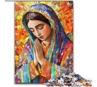 Puzzle per adolescenti Puzzle da 1000 pezzi per adolescenti Nostra Signora di Guadalupe in preghiera, antistress, sfida difficile, giocattoli per la decorazione della casa, 26x38cm
