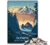 Puzzle per adolescenti Puzzle da 1000 pezzi per adolescenti Poster del Parco nazionale olimpico Design vivace e unico Esperienza di puzzle rilassante e stimolante (dimensioni 50x75cm)
