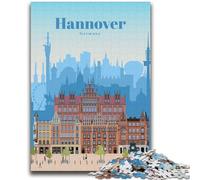 Puzzle per adolescenti Puzzle da 1000 pezzi per adolescenti Viaggio ad Hannover Design vivace e unico Esperienza di puzzle rilassante e stimolante (dimensioni 38x52cm)