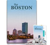 Puzzle per adolescenti Puzzle da 1000 pezzi per adolescenti Visita Boston, giocattoli educativi per l'apprendimento Giochi per famiglie Regali e compleanni unici (38x26cm)