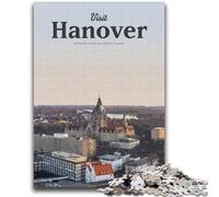 Puzzle per adolescenti Puzzle da 1000 pezzi per adolescenti Visita Hannover Aiuta il cervello ad allenarsi Giocattoli avvincenti per coltivare la pazienza Adatto alle coppie (dimensioni 38x52cm)